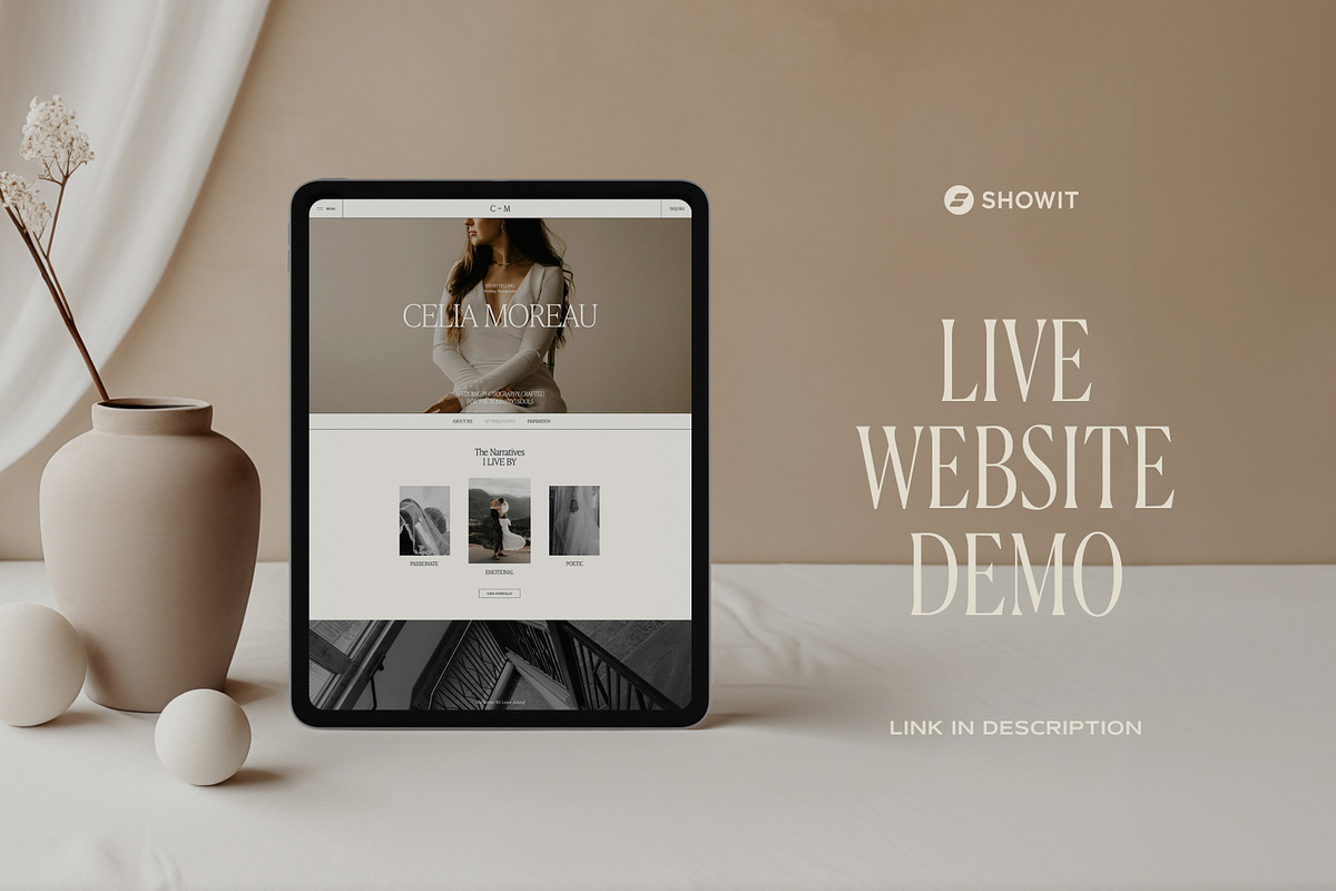 Showit Website Template / Portfolio, a Websites & App Template by The Soft Voice (Photo 2 of 8)
