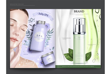 Cosmetic magazine template, a Magazine Template by TotallypicRF