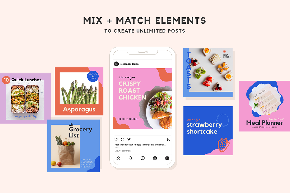 POP Canva Instagram Kit, a Social Media Template by Rose & Co. (Photo 5 of 9)