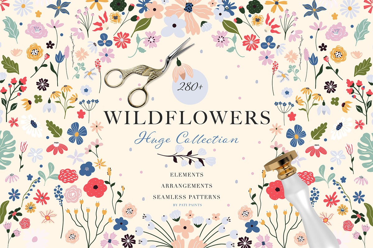 Wildflowers Collection, a Texture Illustration by Pati Paints (Photo 1 of 14)