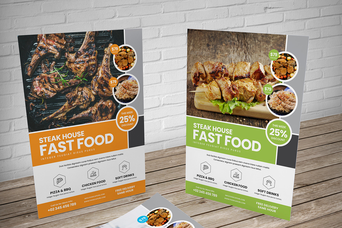 Food Menu Restaurant Brochure Bundle, a Brochure Template by Miyaji75 (Photo 10 of 12)