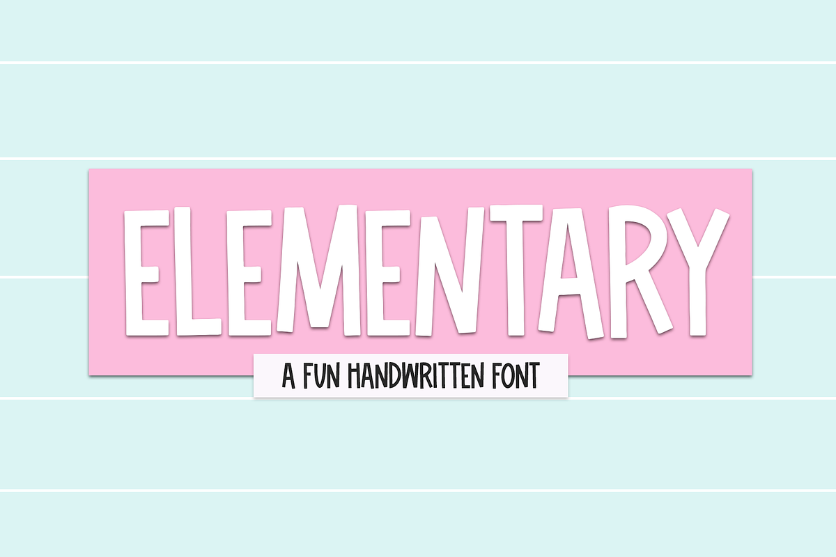 Elementary | Fun Handwritten Font, a Font by KA Designs (Photo 1 of 10)