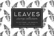 Leaves – stamp collection, a Pattern Graphic by Helen Halik art (Thumbnail 1 of 7)