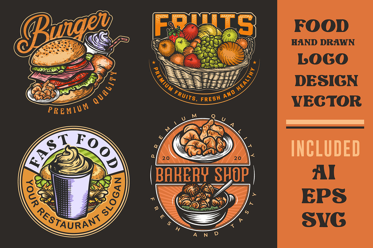 Bakery Shop, fast food labels, a Branding & Logo Template by Billah Hub