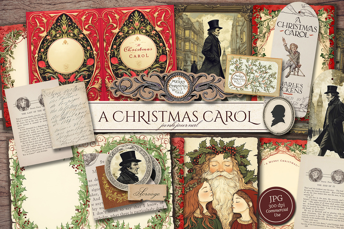 A Christmas Carol Scrapbook Kit, a Seasonal Illustration by Secret Helper (Photo 1 of 8)
