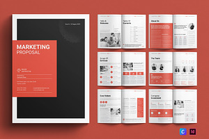 Marketing Proposal Layout Design, a Stationery Template by E-Type