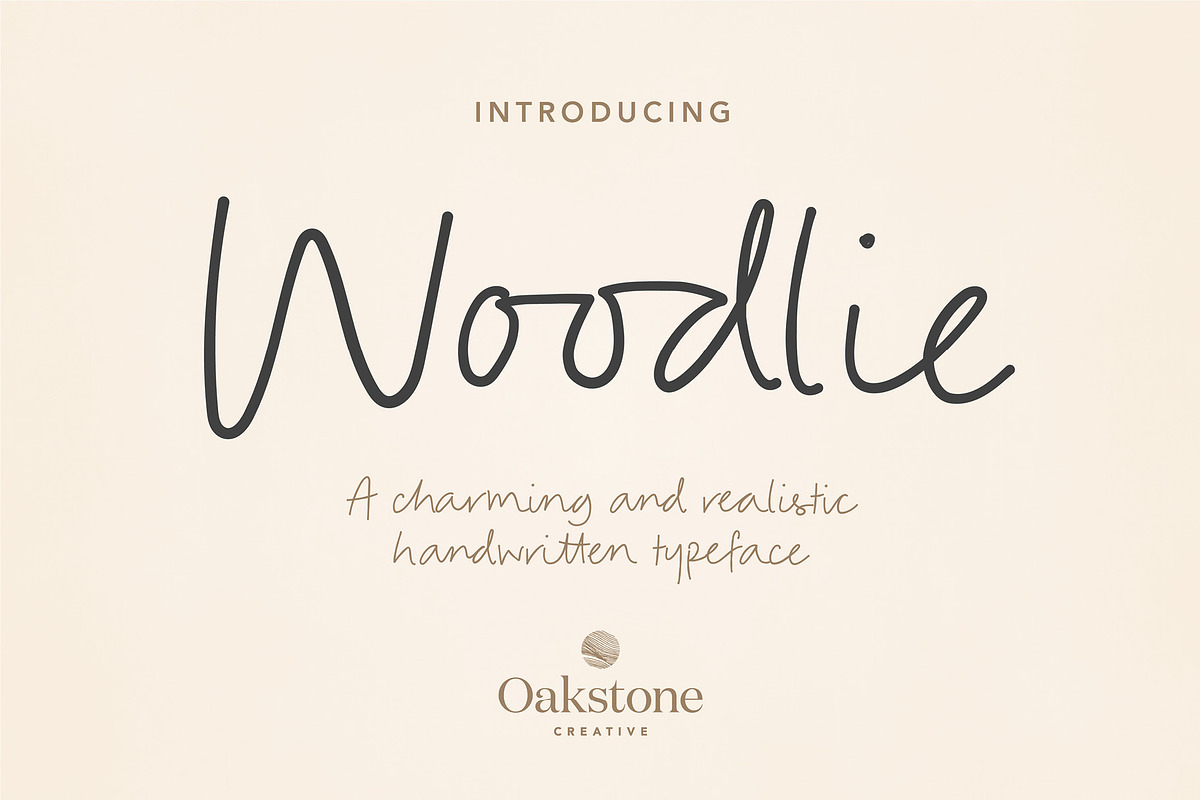 Woodlie - Handwritten Journal Font, a Handwritten Font by OakstoneCreative (Photo 1 of 9)