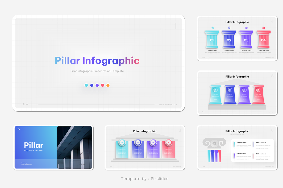 Pillar Infographics PowerPoint, a Presentation Template by Pixslides (Photo 2 of 4)