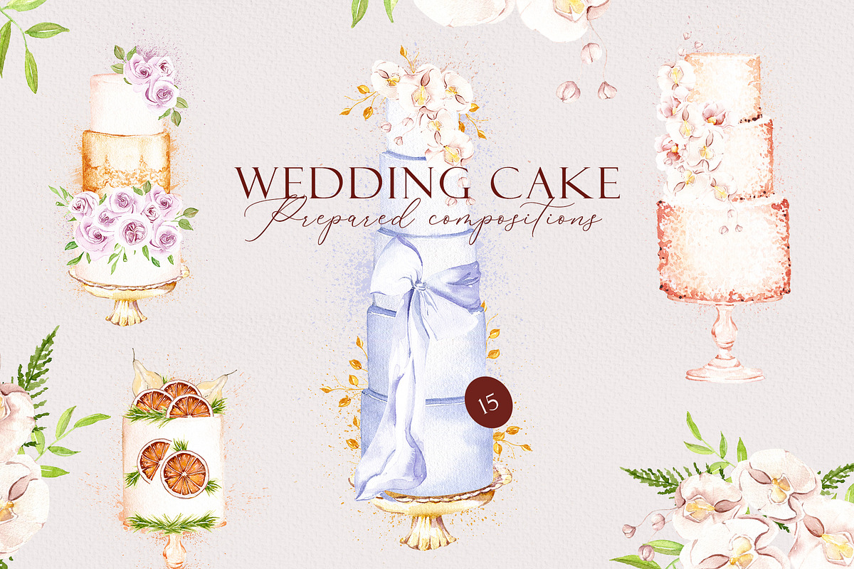Watercolor personalized cake creator, a Person Illustration by MariGraphic boutique (Photo 2 of 10)