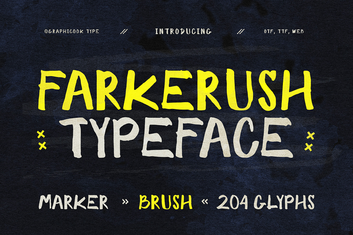 Farkerush, a Handwritten Font by graphicook (Photo 1 of 10)