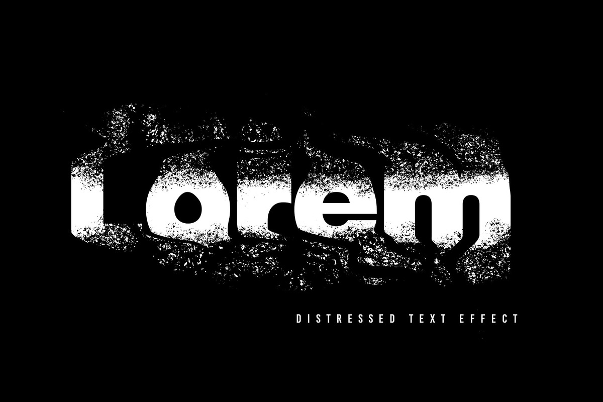 Distressed Text Effect Template, a Layer Style Add-On by CreativeShaper (Photo 2 of 2)
