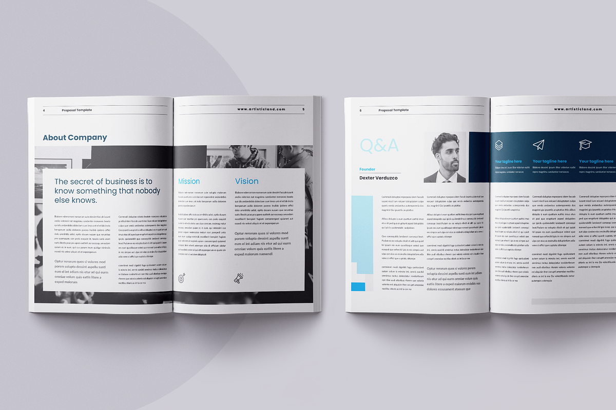 Proposal | Canva, Word, PPTX, IND, a Brochure Template by ArtisticLand (Photo 5 of 12)