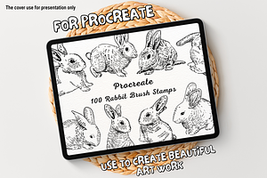 100 Rabbit Procreate Stamps