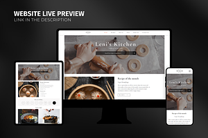 Food Blogger Wix Website Template