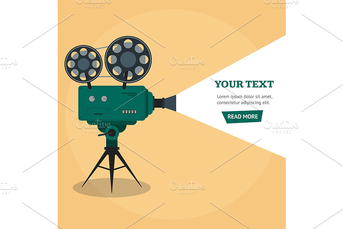 Professional Video Camera Banner, a Technology Illustration by Bigmouse_art