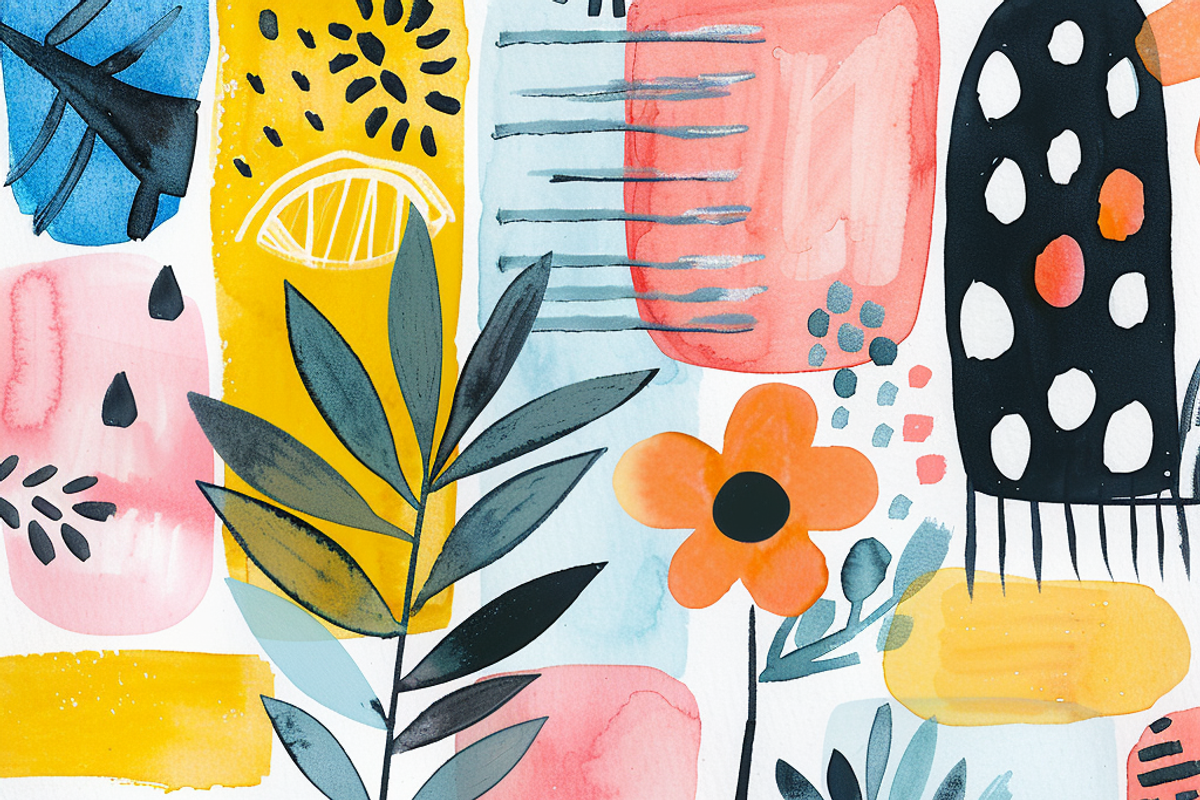 Hand Drawn Geometric Shapes, a Background Graphic by Printable Treasure (Photo 3 of 4)