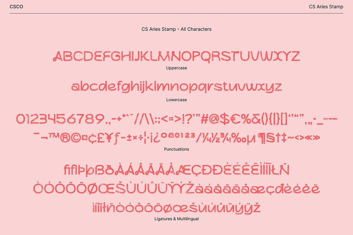 CS Aries Stamp, a Sans Serif Font by Craft Supply Co. (Photo 8 of 8)