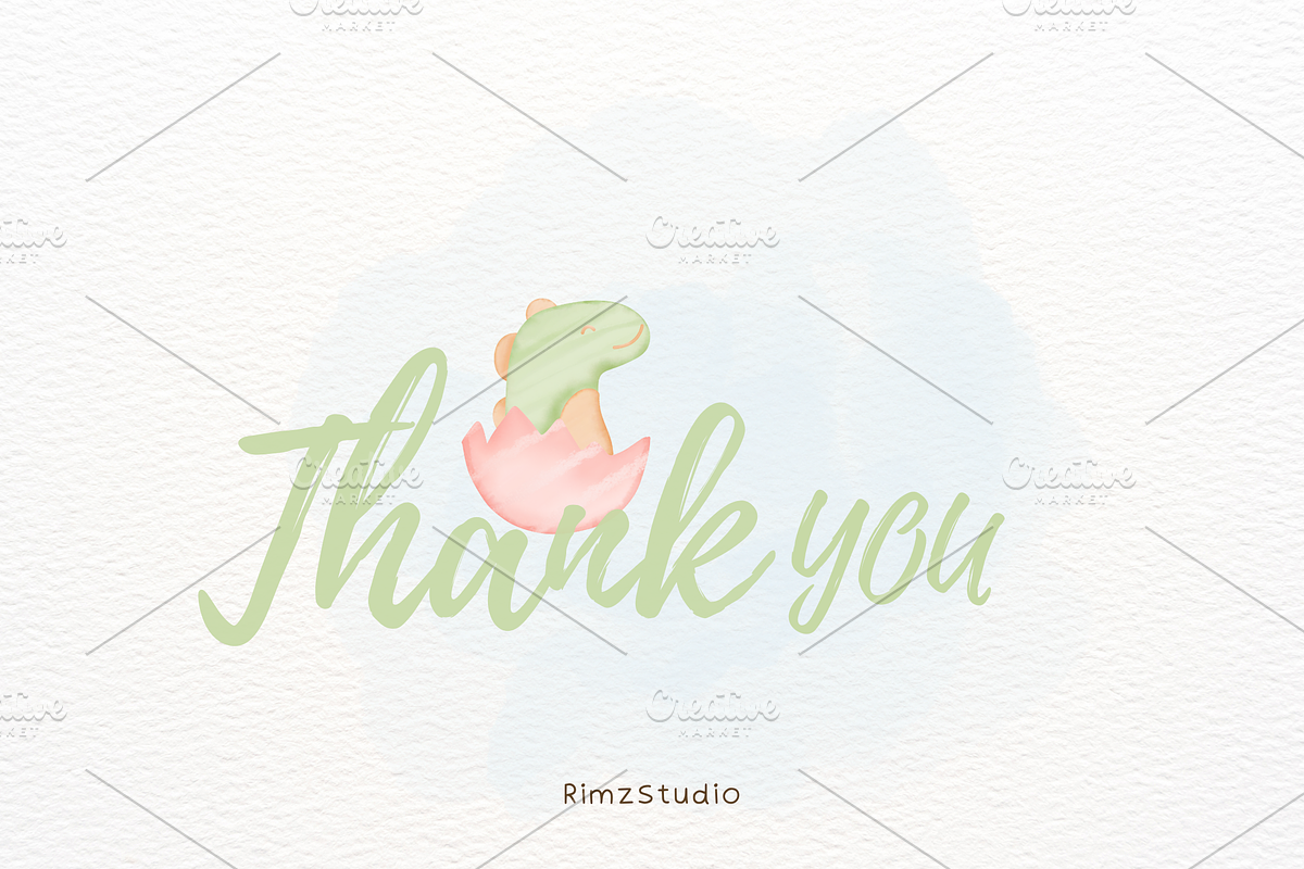Watercolor Dinosaurs Clipart PNG, an Animal Illustration by RimzStudio (Photo 3 of 3)