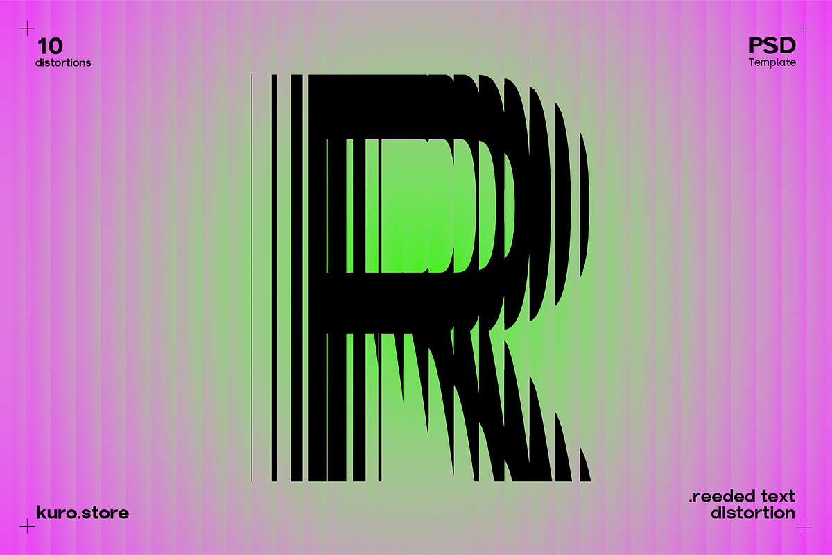 Reeded Text Distortion Effect, a Texture Graphic by kuro (Photo 1 of 10)