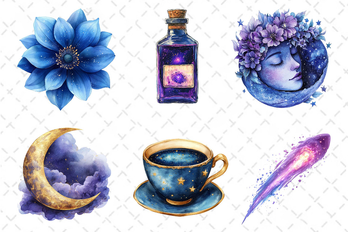 Midnight Reverie Clipart PNG, an Illustration by Dream Creation (Photo 3 of 5)