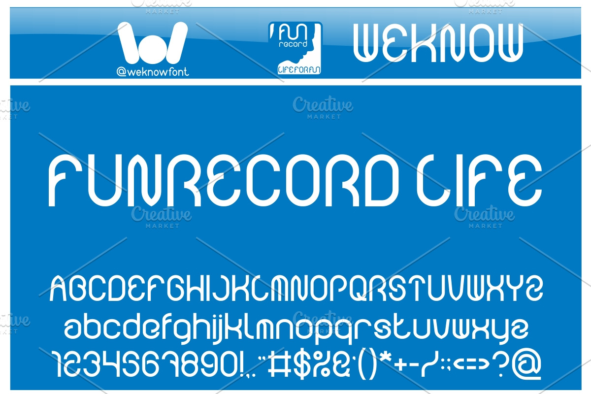 Funrecord Life font, a Font by weknow (Photo 1 of 8)