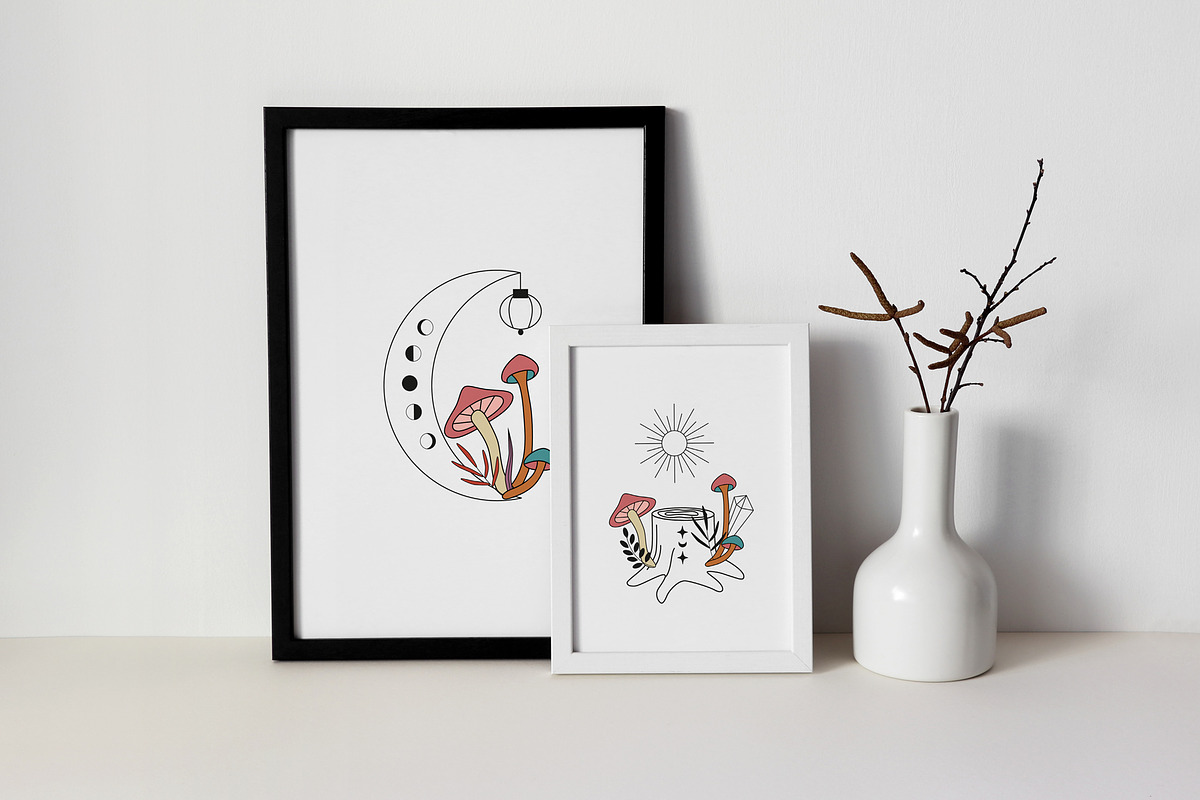 Retro Autumn - Magic Mushrooms, an Object Graphic by Sofico (Photo 6 of 18)