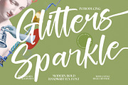 Glitters Sparkle Modern Handwritten, a Script Font by stylishtype.co (Thumbnail 1 of 20)