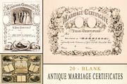 Antique Marriage Certificates -Blank, a Texture Graphic by Blue Line Design (Thumbnail 1 of 11)
