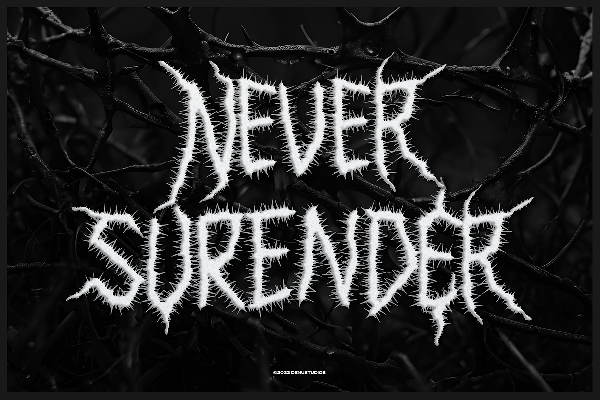 Void Briar | Black Metal Font, a Blackletter Font by Denustudios (Photo 6 of 12)
