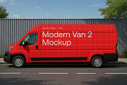 Modern Van 2 Mockup M24, an Advertising Mockup by Asketic (Thumbnail 1 of 3)