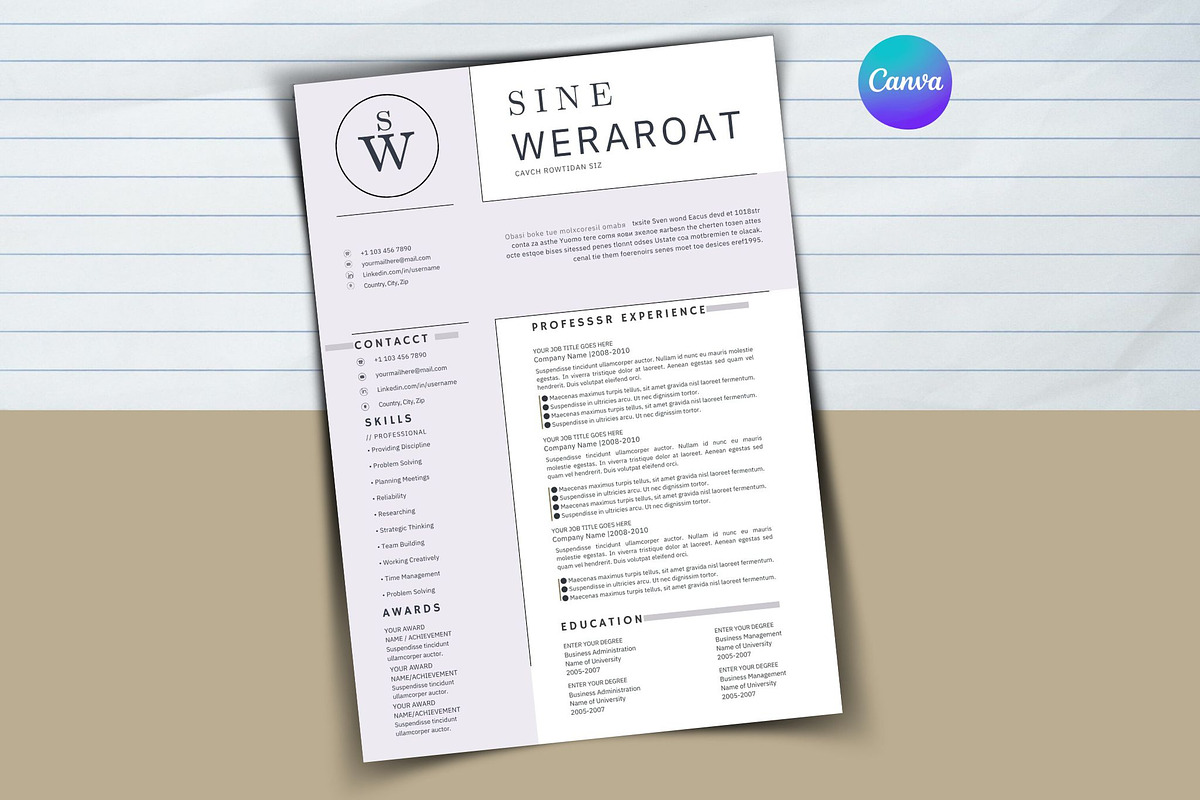 ATS Friendly Resume Template, a Templates & Theme by iloveTemplate (Photo 5 of 6)