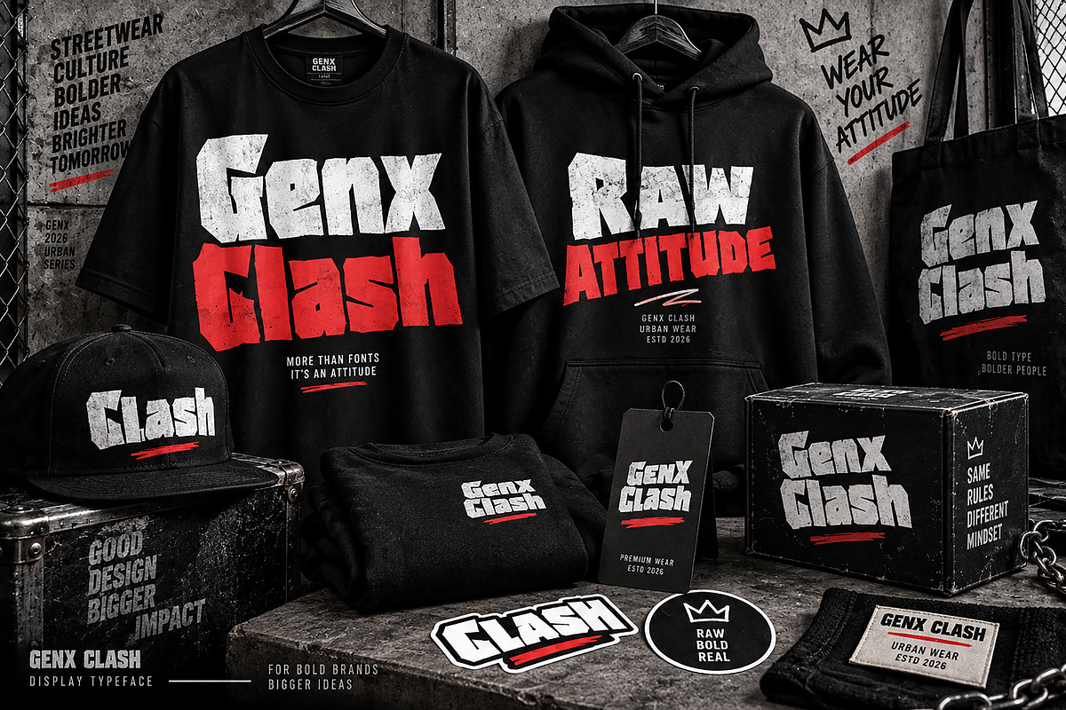Genx Clash — Raw. Bold. Unfiltered., a Script Font by Wow Magic (Photo 6 of 6)