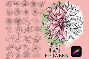 Flower Stamp Brushes For Procreate