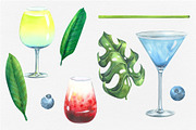 Tropical Bar Watercolor Clipart, an Illustration by NATASHA CHU (Thumbnail 3 of 6)