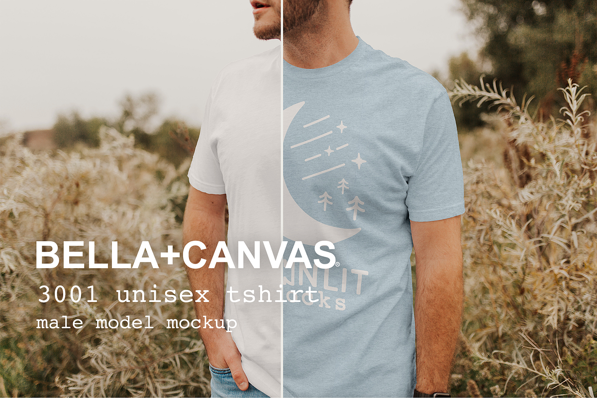 The Bella Canvas 3001 Mockup Bundle, an Advertising Mockup by Moonlit Mocks (Photo 6 of 11)