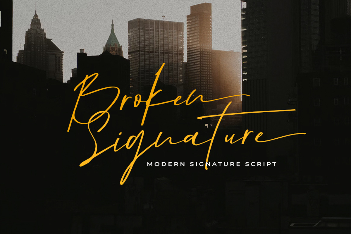 Broken Signature, a Handwritten Font by Beautypes (Photo 1 of 7)