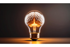 Light bulb with brain inside, a Technology Photo by Igor Tichonow