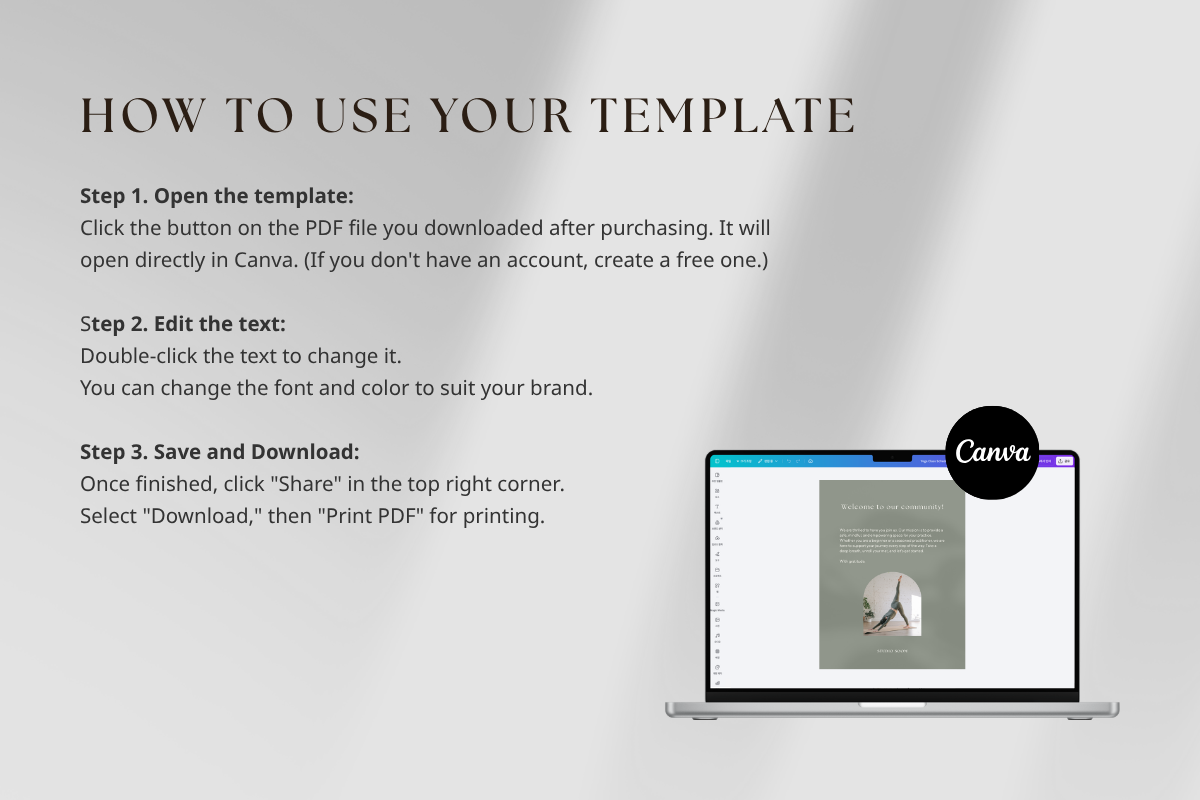 Wellness & Yoga Client Welcome Guide, a Stationery Template by batang (Photo 5 of 5)