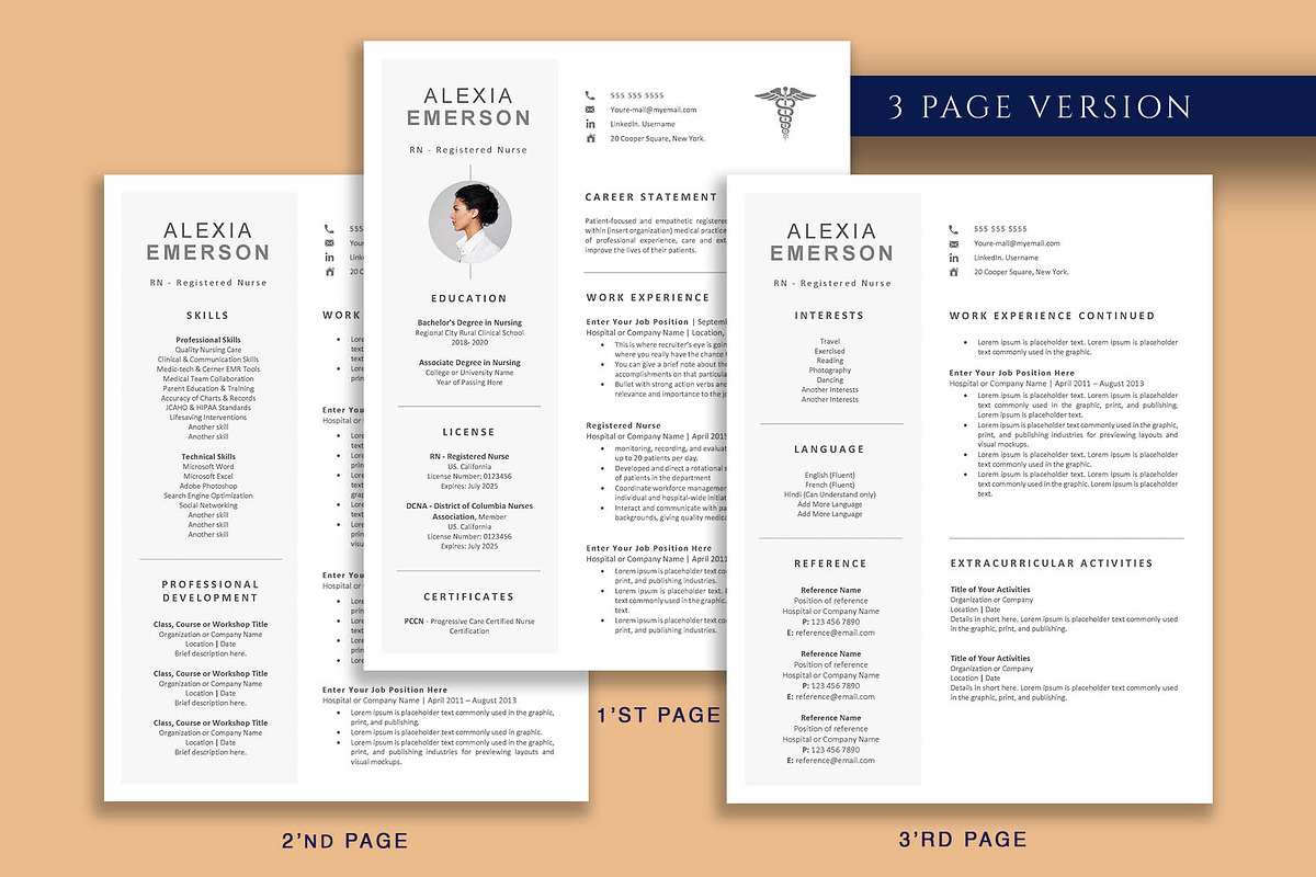 RN Resume Template Nurse, a Resume Template by VictoriousVita (Photo 4 of 8)