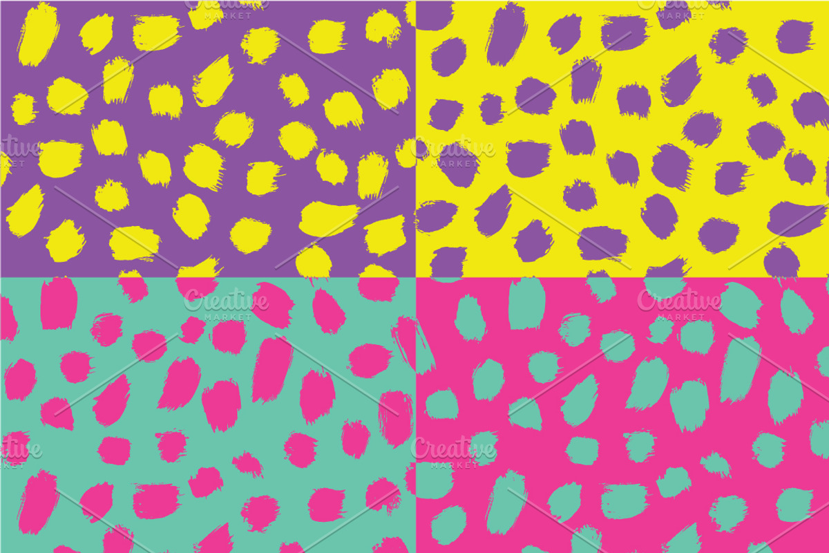 Neon brush pattern collection, a Pattern Graphic by faitotoro (Photo 2 of 3)