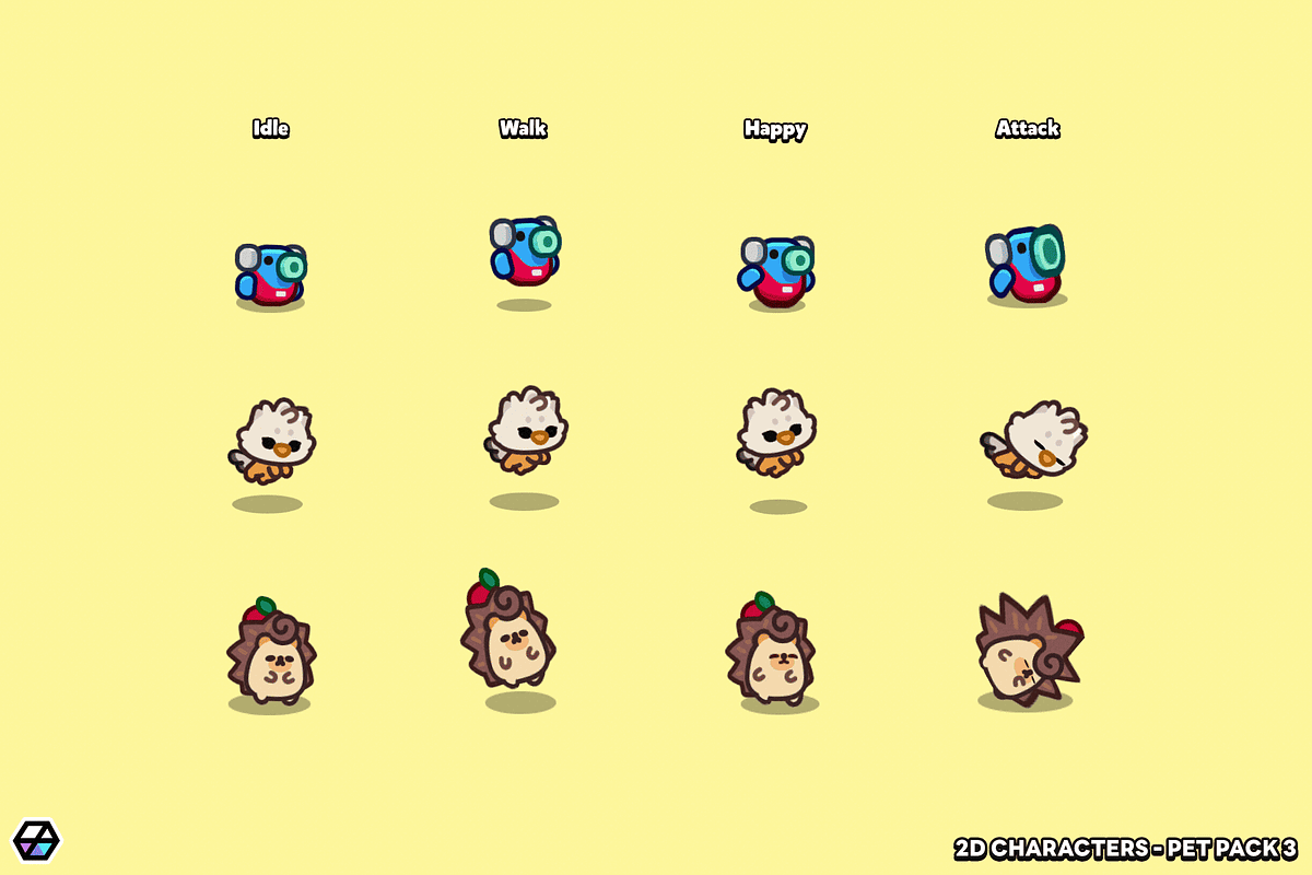 2D Characters - Pet Pack 3, an Animal Illustration by LAYERLAB (Photo 5 of 7)
