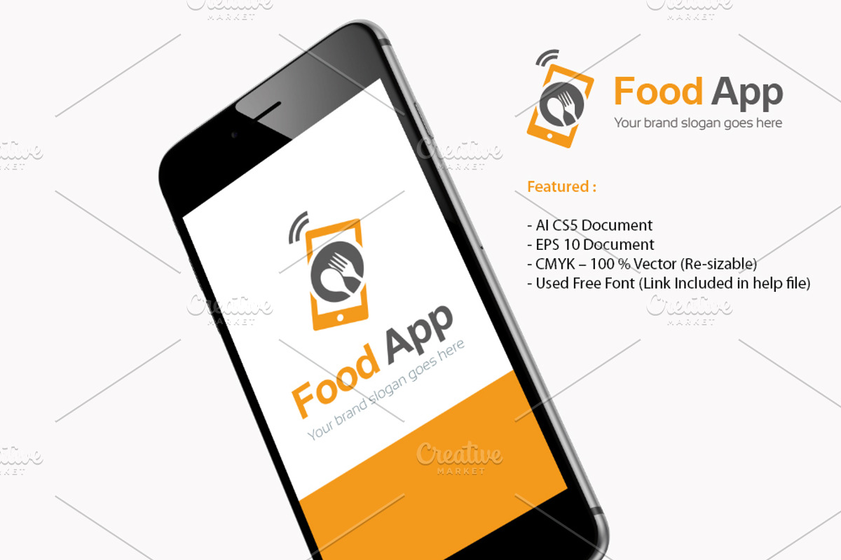 Food App Logo Template, a Branding & Logo Template by Tasmim Premiem Design (Photo 2 of 4)