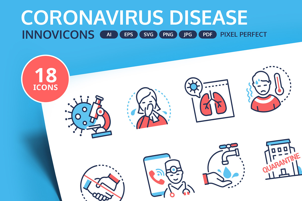 Coronavirus Disease Innovicons, an Outline Icon by Boyko Pictures (Photo 1 of 9)