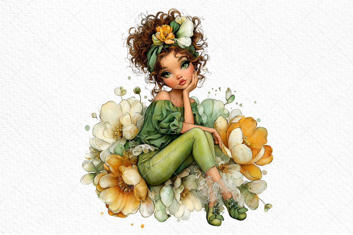Whimsical Spring Fairy Clipart Png, an Illustration by Craft Nest (Photo 8 of 10)