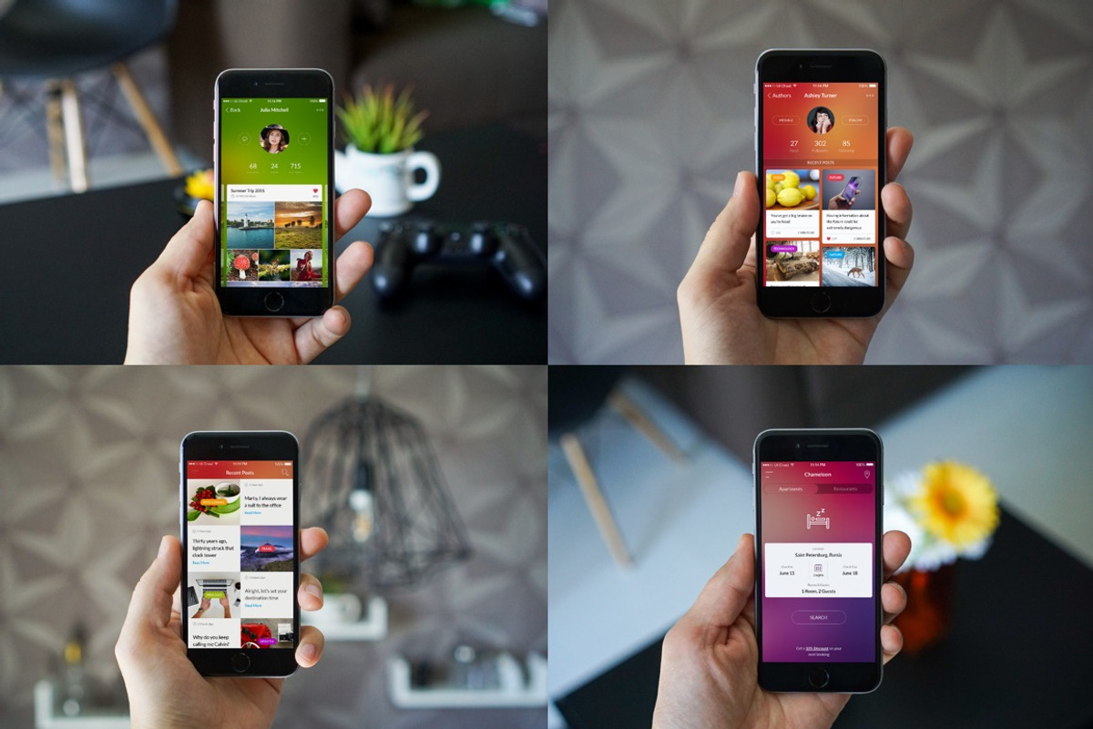 20 iPhone & Macbook Mockups, an iPhone Mockup by UI Chest (Photo 2 of 9)