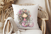 Whimsical Summer Mermaid Clipart, an Illustration by OK Design (Thumbnail 5 of 6)