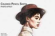 Colored Pencil Sketch Photo Effect, a Presentation Template by 3d_model_tifotizi (Thumbnail 1 of 3)