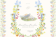 Mountains Meadow watercolor, a Seasonal Illustration by LiChu Art (Thumbnail 1 of 17)