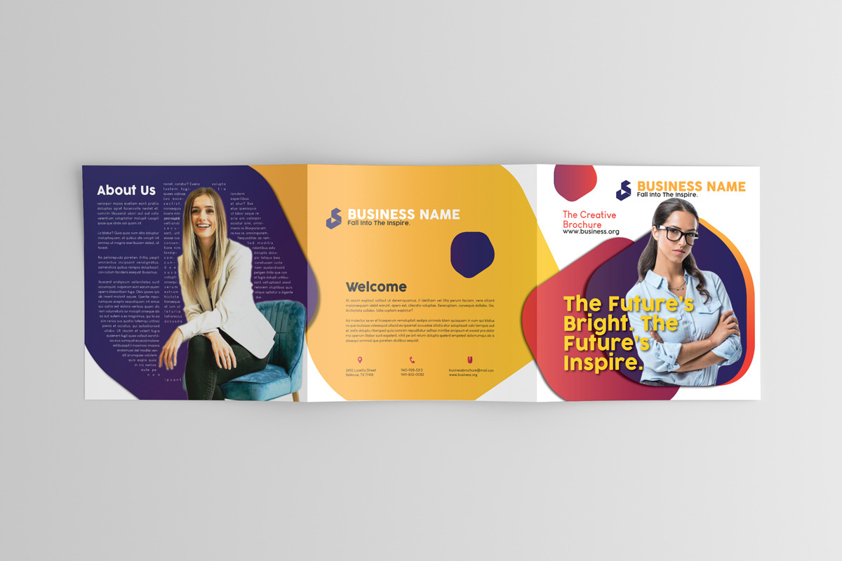 Trifold Square Corporate Brochure, a Brochure Template by Swayang (Photo 2 of 7)