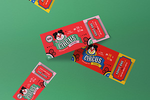 Flat Design Circus Festival Ticket